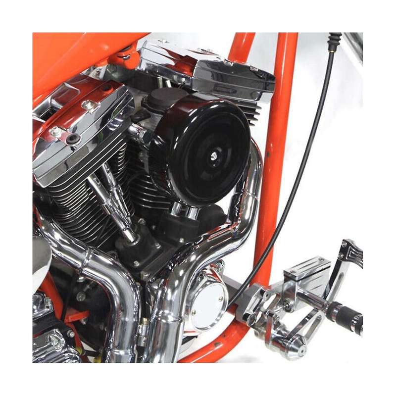 Black 7inch Air Cleaner Cover for Touring Softail Fl Fx Fxst Flst Xl Fxd Flt Motorcycle Round Rippl