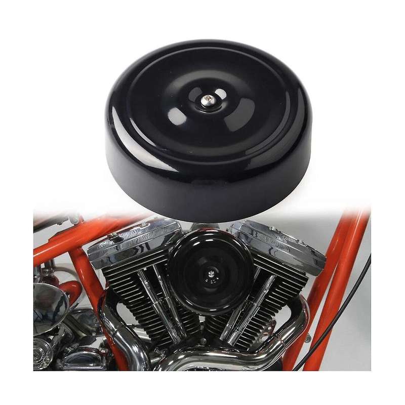 Black 7inch Air Cleaner Cover for Touring Softail Fl Fx Fxst Flst Xl Fxd Flt Motorcycle Round Rippl