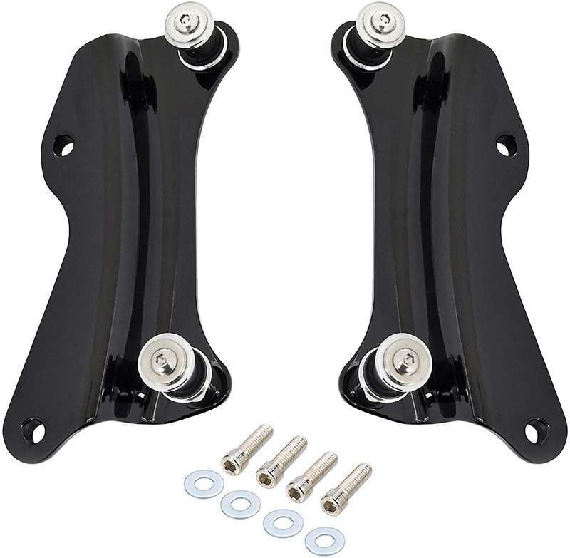 Black 4 Point Docking Hardware Kit for Street Glide Road Glide FLHR FLHX FLHXS FLHXSE FLTRX FLTRXS 2