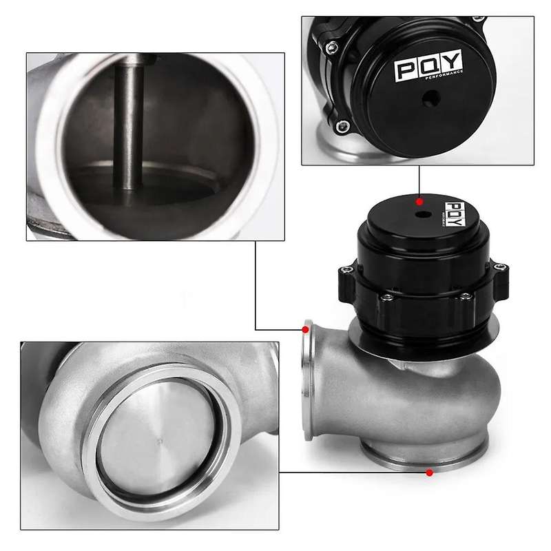 Black 60MM Vband Flange Wastegate External Turbo for Universal Cars