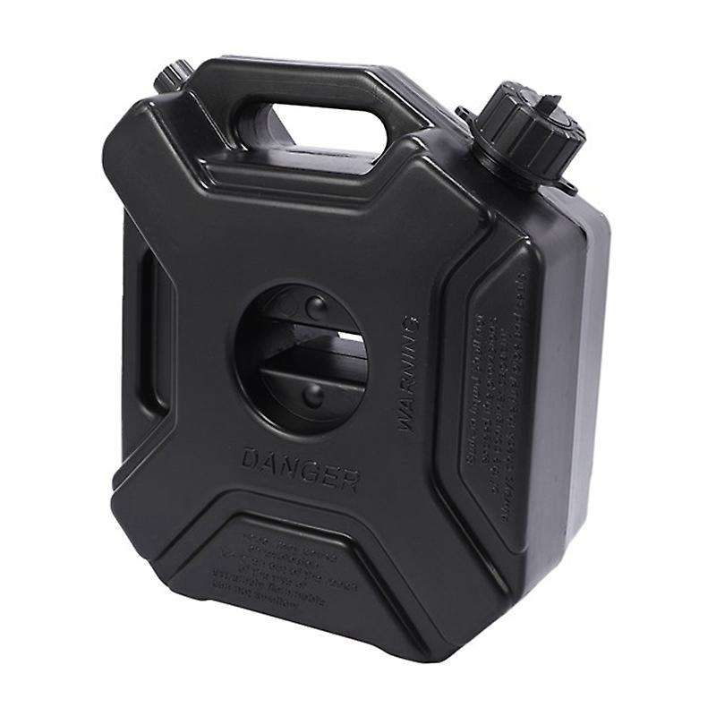 Black 5L Car and Motorcycle Fuel Spare Fuel Tank Plastic Tank Can Spare Plastic Barrel Fuel Tank 1Pc