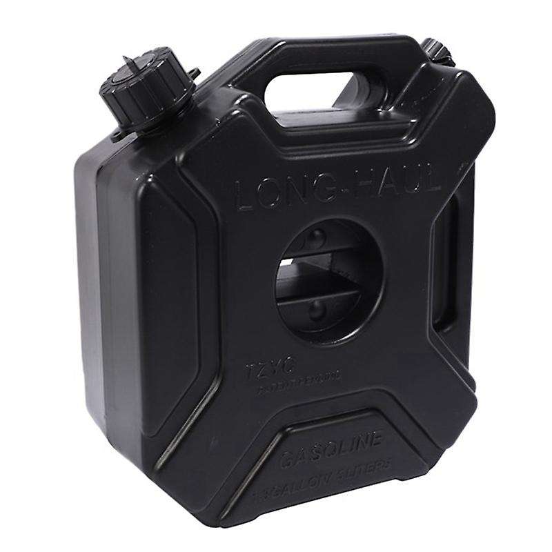 Black 5L Car and Motorcycle Fuel Spare Fuel Tank Plastic Tank Can Spare Plastic Barrel Fuel Tank 1Pc