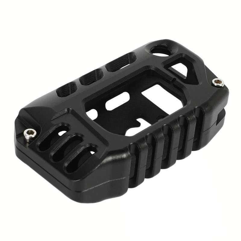 Black Aluminum Alloy Car Key Cover Case Protector for Wrangler JL JT 18+