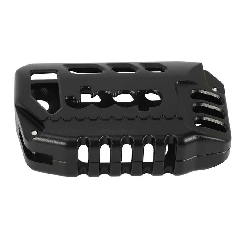 Black Aluminum Alloy Car Key Cover Case Protector for Wrangler JL JT 18+