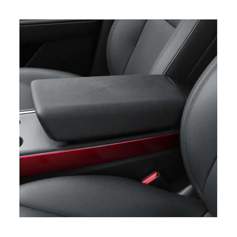 Black Armrest Cover Center Console Protective Pad Car Decorative Sticker Car Supplies for Model3/y