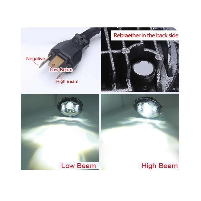 Black Background 7-inch Led Headlights Round Headlights Automotive Supplies Led Headlights For