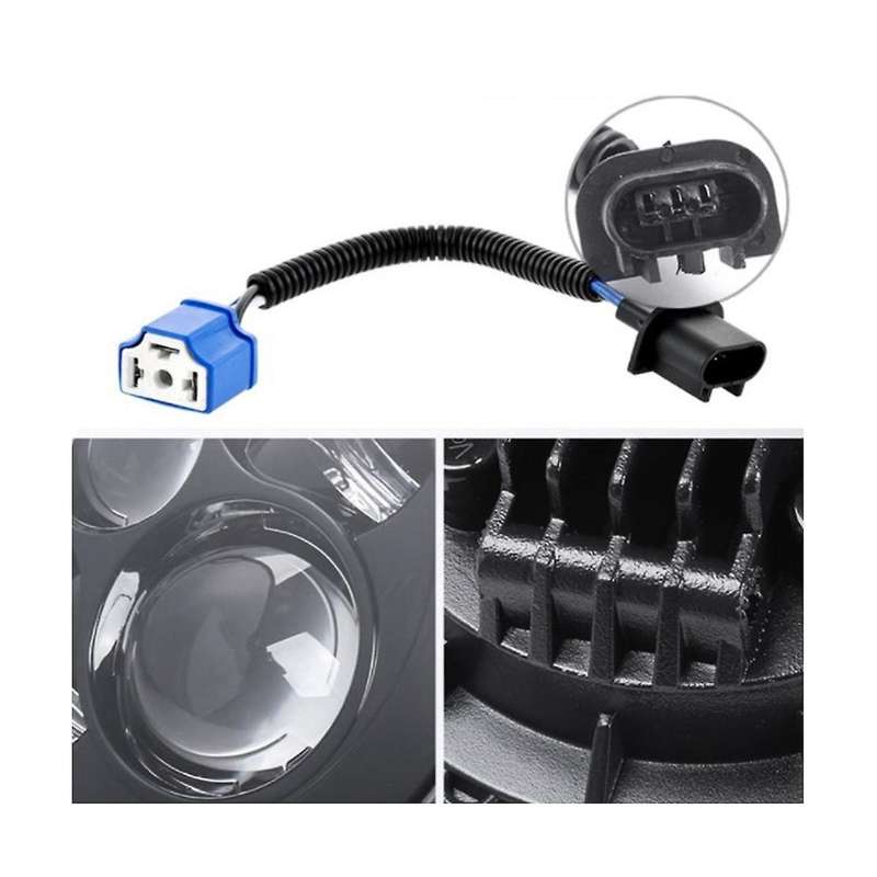 Black Background 7-inch Led Headlights Round Headlights Automotive Supplies Led Headlights For