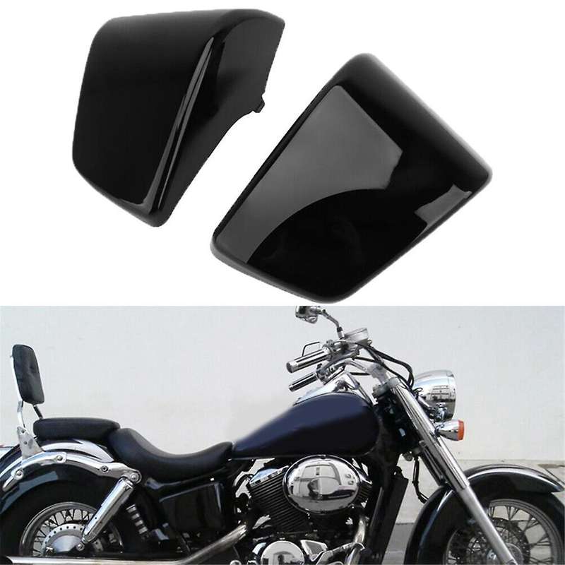 Black Battery Side Fairing Covers Fit for 1997-2003 Shadow Vt750 Vt400