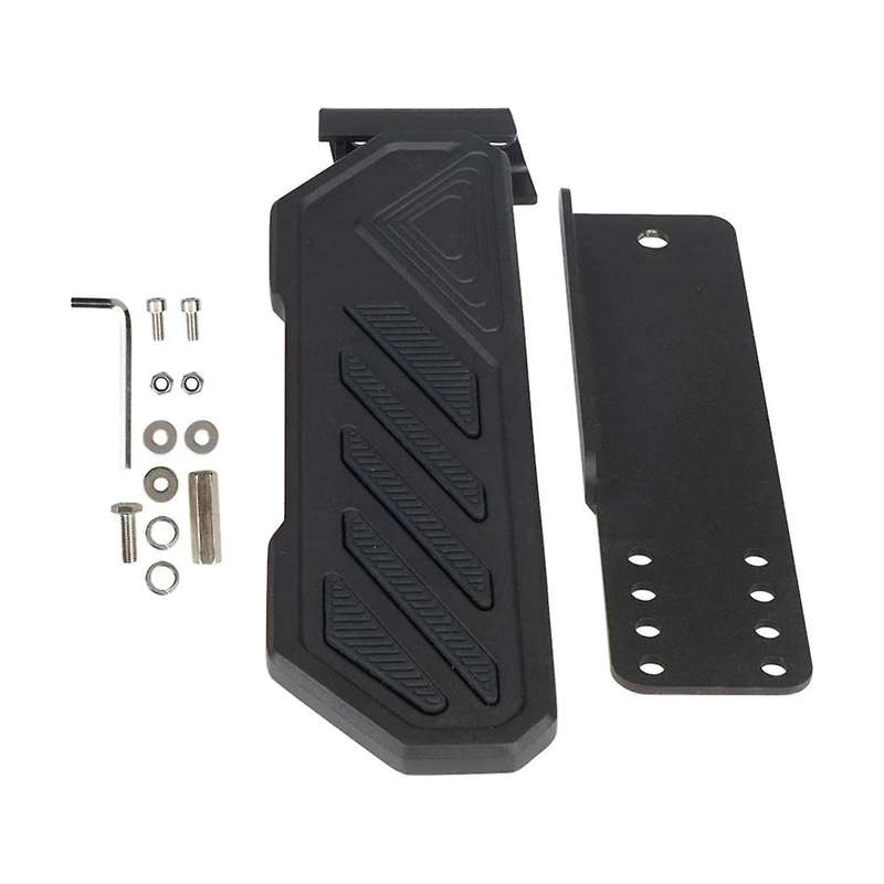 Black Car Brake Pedal Left Side Footrest Kick Panel for JT Anti-Slip for Wrangler JL JLU 4XE 2018-20