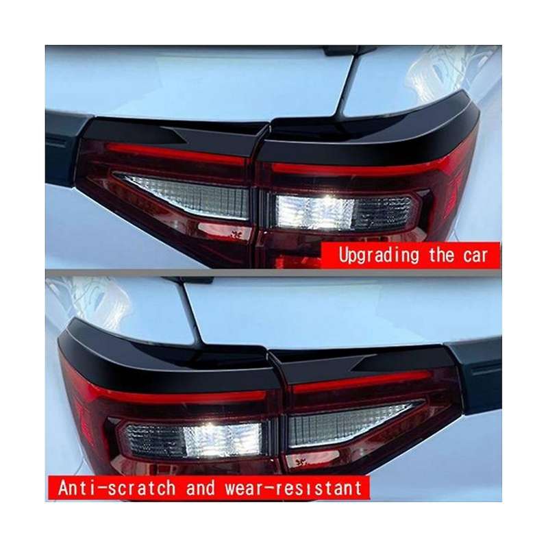 Black Car Body Rear Tail Light Frame Stick Taillight Cover Trim Eyebrow for Raize 200