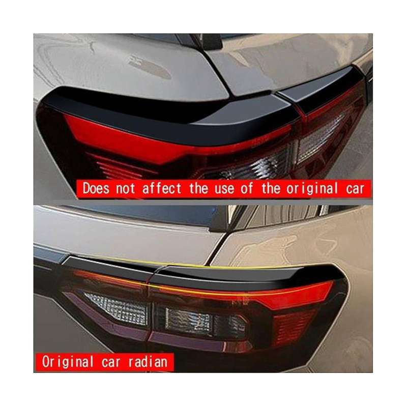 Black Car Body Rear Tail Light Frame Stick Taillight Cover Trim Eyebrow for Raize 200