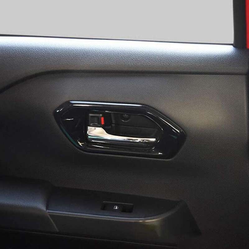 Black Car Door Inner Handle Decorative Cover Inner Door Bowl Trim Frame for RAIZE 2021