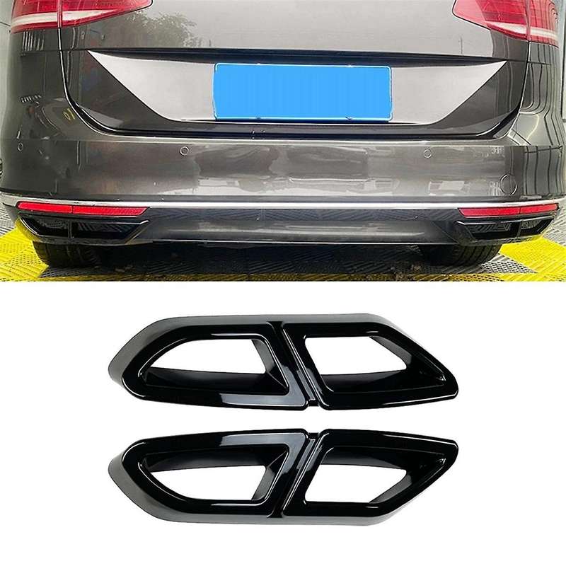Black Car Four-Outlet Tail Throat Frame Exhaust Pipe Frame for B 2016-2020