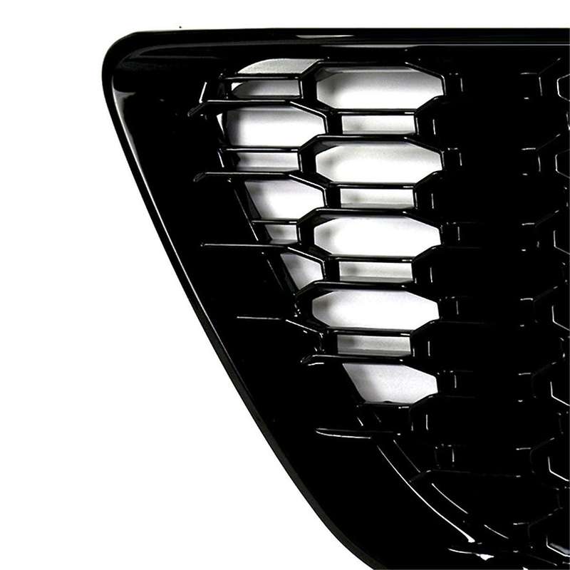 Black Car Front Bumper Grille Fog Lamp Light Cover Grille for Q5L 2018-2020 RSQ5 Style Grill