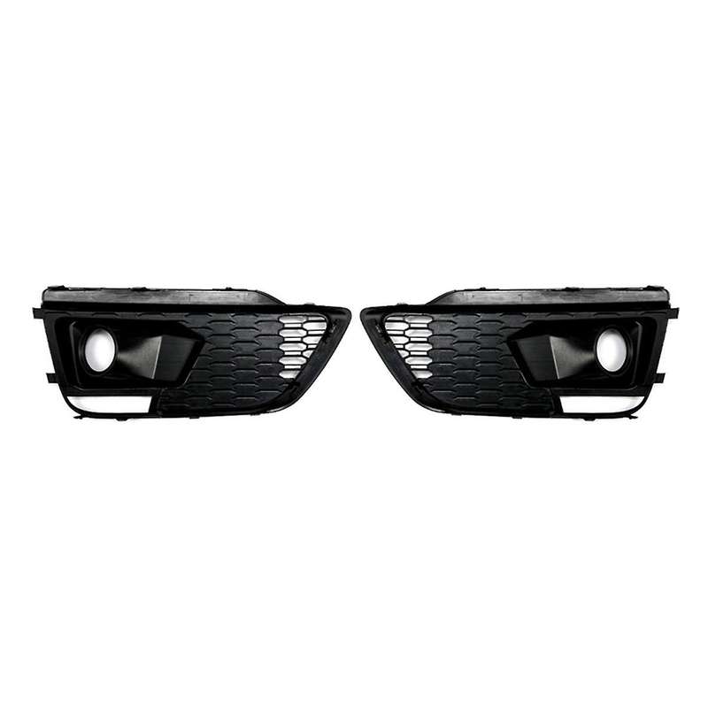 Black Car Front Bumper Grille Fog Lamp Light Cover Grille for Q5L 2018-2020 RSQ5 Style Grill