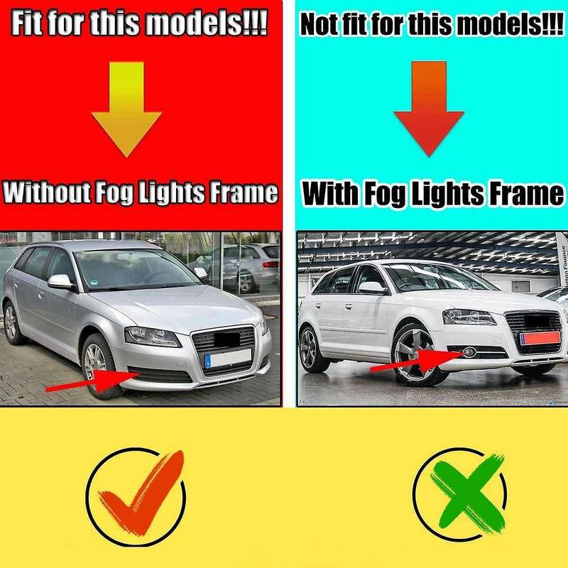 Black Car Front Bumper Fog Light Mesh Grille for A3 8p 2009-2013 Fog Lamp Honeycomb Cover 8p0807681