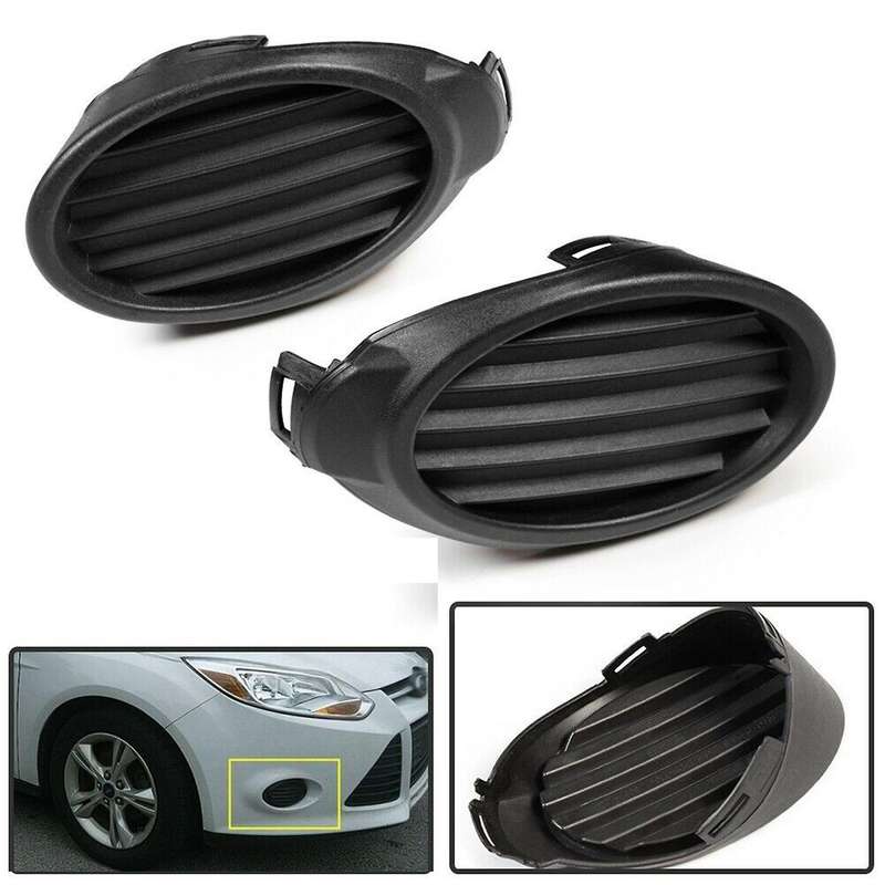 Black Car Front Bumper Fog Light Lamp Cover Grille Bezel CP9Z17B814A CP9Z17B814B Fit for Focus 2012