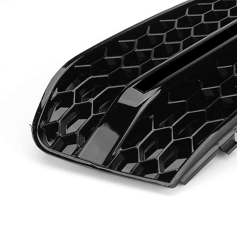 Black Car Front Fog Light Mesh Grille Cover for A4 B8 2009-2011 Fog Lamp Honeycomb Grille Cover