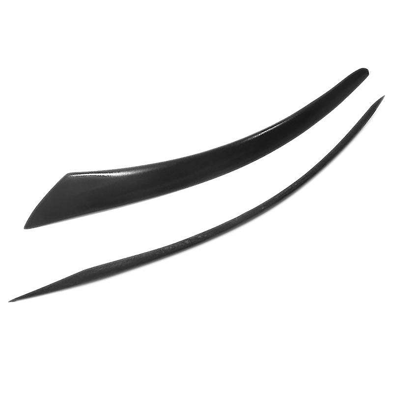 Black Car Headlight Eyebrow Cover Trim Head Light Lamp Eyebrows Decoration for S40 V50 2004-2012