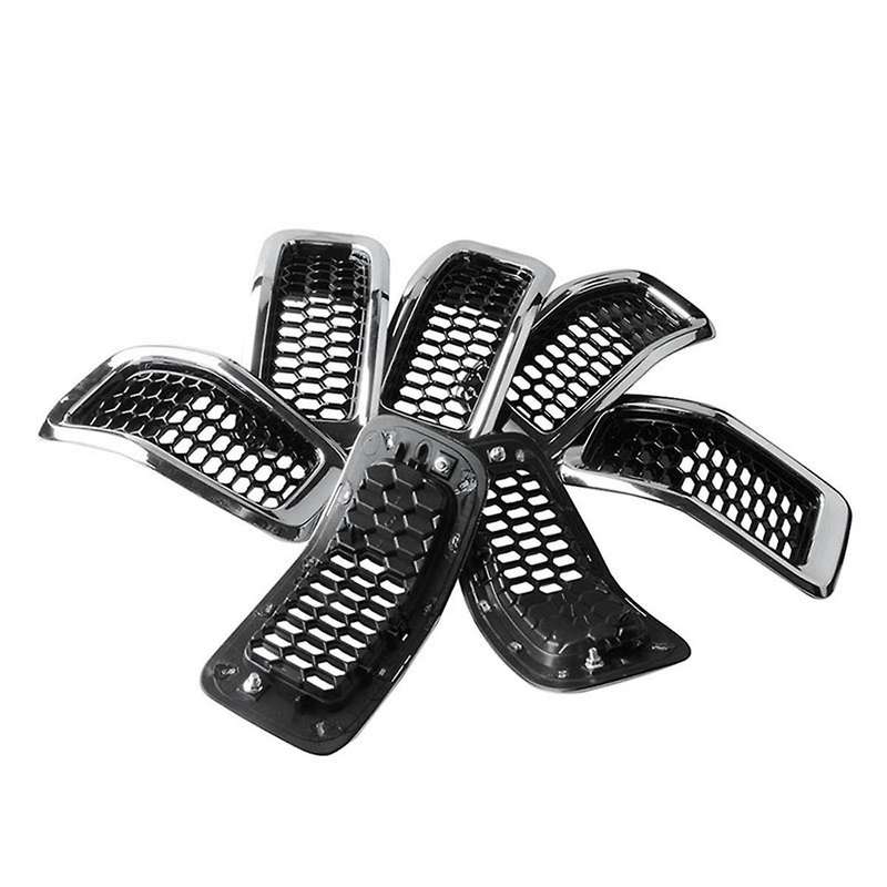 Black Car Front Insert Mesh Grille Decoration Cover Front Radiator Inlet Grill Trim Cover for 2014-