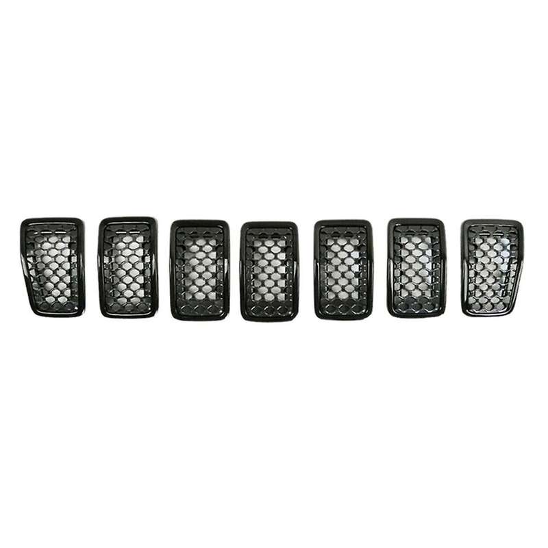 Black Car Front Insert Mesh Grille Decoration Cover Front Radiator Inlet Grill Trim for 2019 2020 20