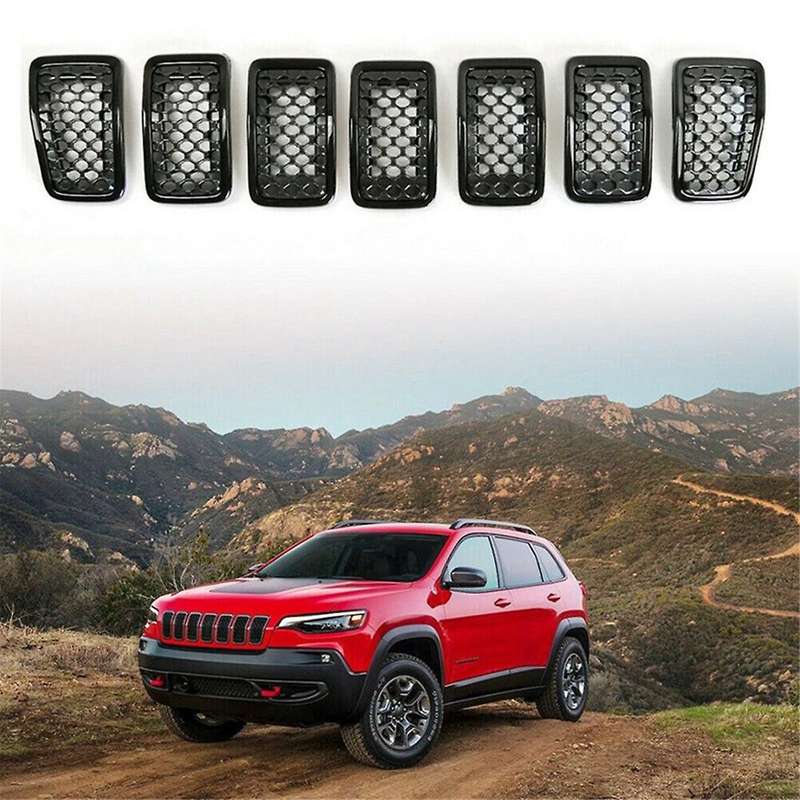 Black Car Front Insert Mesh Grille Decoration Cover Front Radiator Inlet Grill Trim for 2019 2020 20