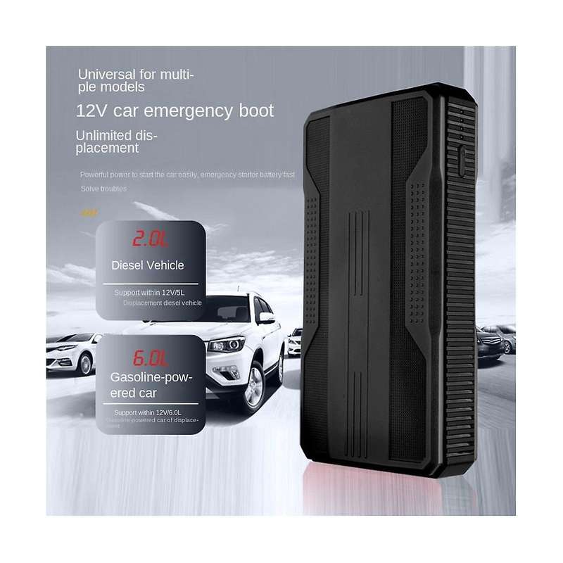 Black Car Jump Booster Battery Charger Equipment Car Power Bank Car Emergency Power Car Emergency P