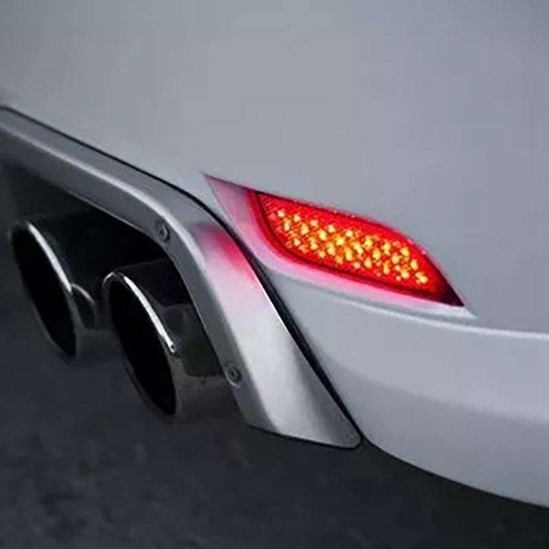 Black Car LED Rear Bumper Reflector Light Auto Driving Brake Fog Trim Tail Lamp for