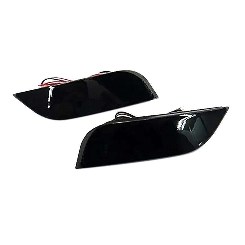 Black Car LED Rear Bumper Reflector Light Auto Driving Brake Fog Trim Tail Lamp for
