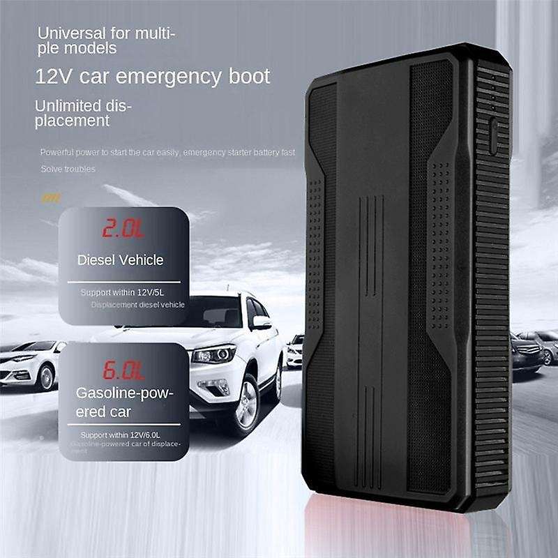 Black Car Jump Booster Battery Charger Equipment Car Power Bank Car Emergency Power Car Emergency Po