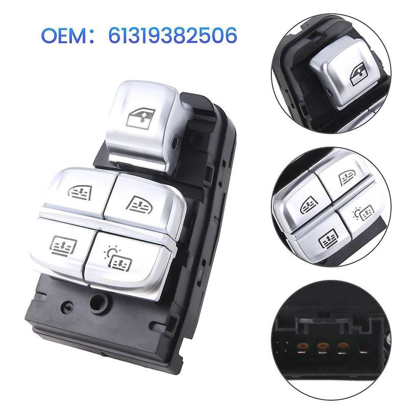 Black Car Rear Door Power Window Switch for G12 G11 750I 740I 2016-2023 61319382506