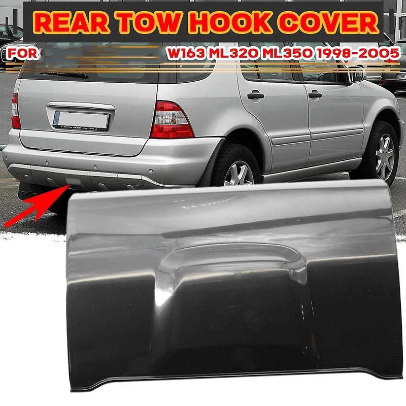 Black Car Rear Bumper Tow Hook Cover Cap Towing Cover for - W163 ML320 ML350 1998-2005 A1638801105