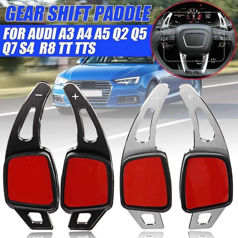 Black Car Steering Wheel Extend Shift Blade Paddles for -A3/S3/A4 B9/S4 B9/A5/S5 Q2 Q5 TT/TTS R8 201