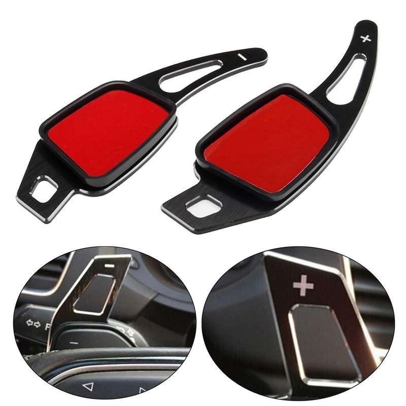Black Car Steering Wheel Extend Shift Blade Paddles for -A3/S3/A4 B9/S4 B9/A5/S5 Q2 Q5 TT/TTS R8 201