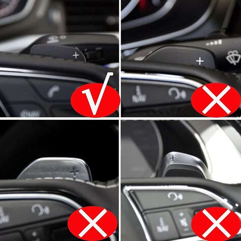 Black Car Steering Wheel Extend Shift Blade Paddles for -A3/S3/A4 B9/S4 B9/A5/S5 Q2 Q5 TT/TTS R8 201