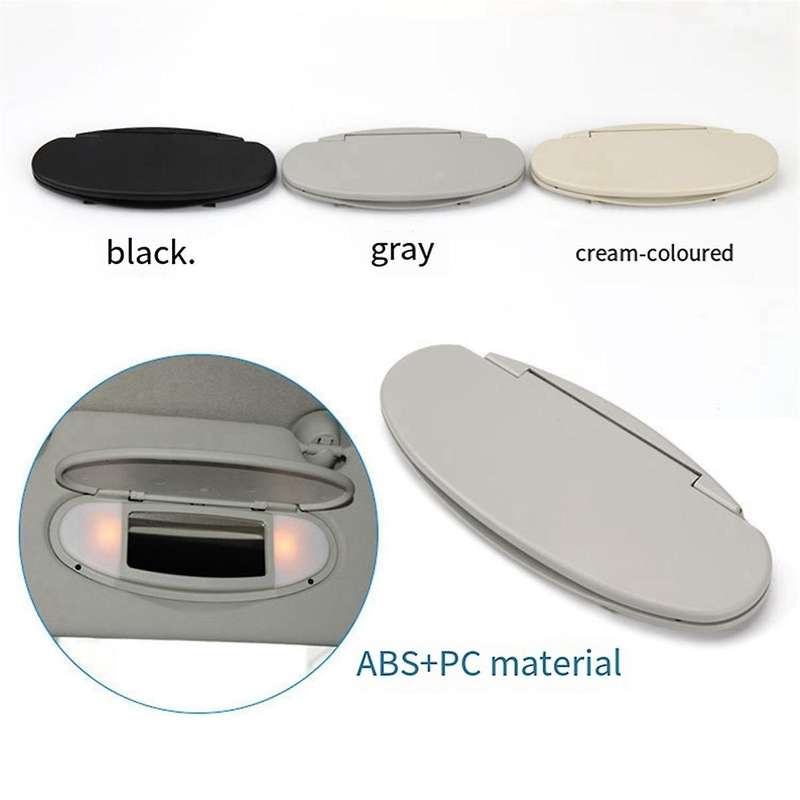 Black Car Sun Visor Vanity Mirror Cover Makeup Sun Visor Hook Clip Bracket for Mini R55 R56 R60 2007