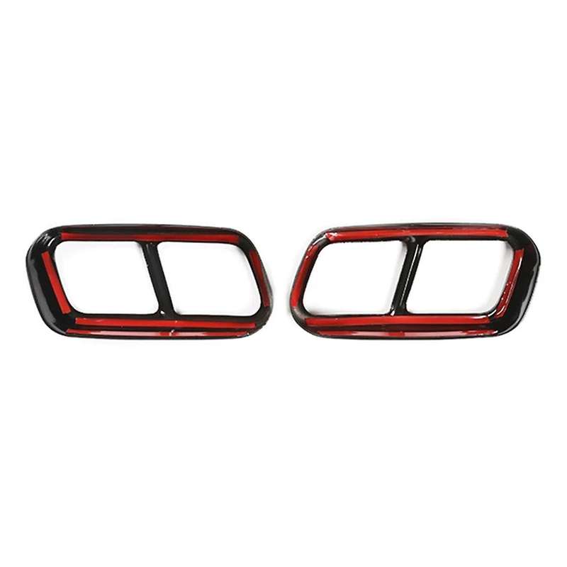 Black Car Tail Muffler Exhaust Pipe Output Cover Decor Trim for F01 7 Series 730i 740i 750i 760i 20