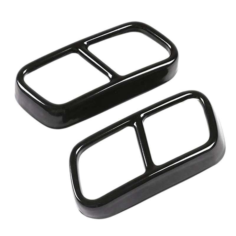 Black Car Tail Muffler Exhaust Pipe Output Cover Decor Trim for F01 7 Series 730i 740i 750i 760i 20