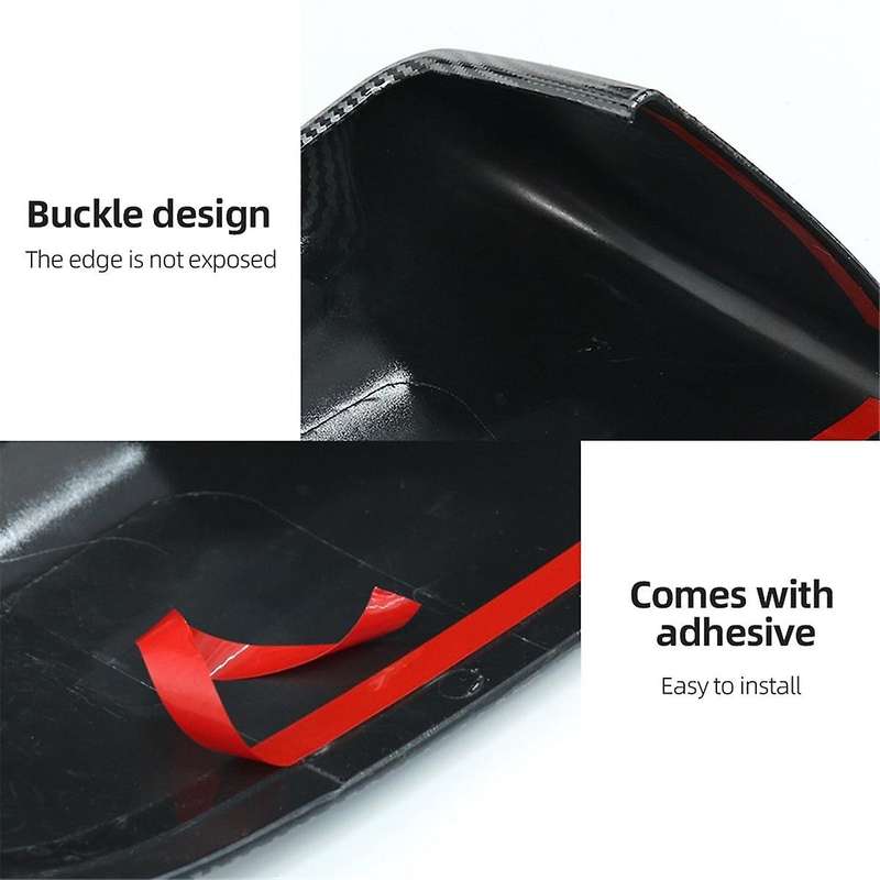 Black Car Rearview Mirror Cover Side Door Mirror Cover Cap for 2021-2023