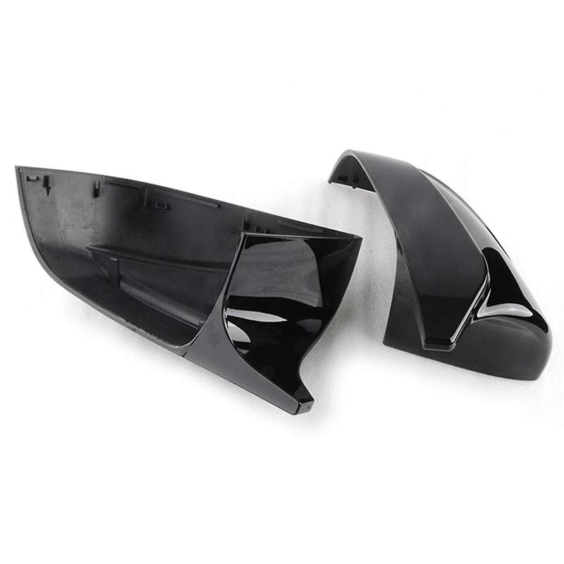 Black Car Rearview Mirror Cover Decor Cap Side Wing Mirror Cover Replacement for 2017-2021