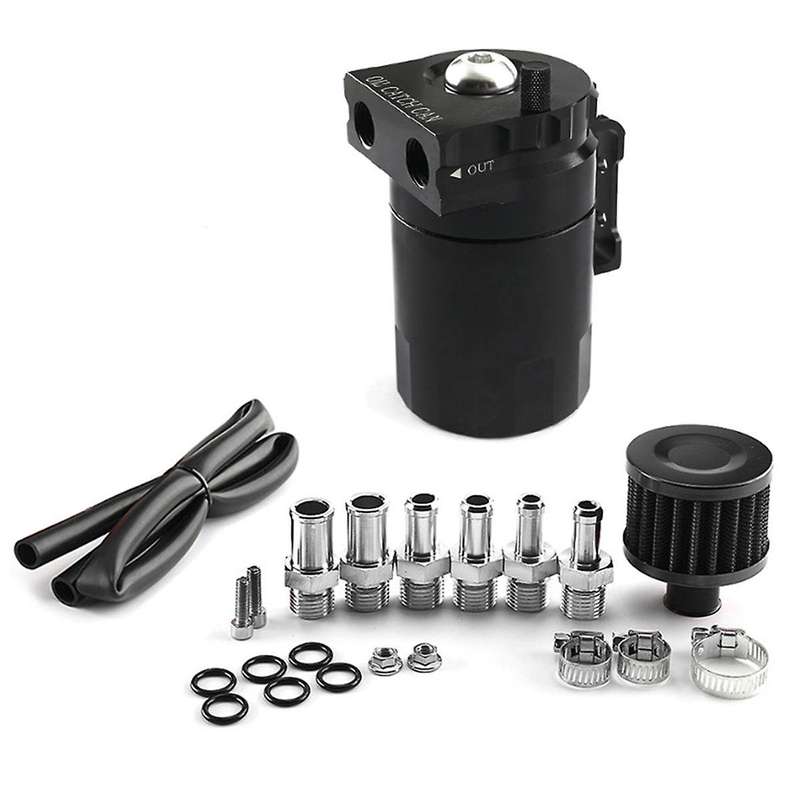 Black Car Universal 300ML Oil Breathable Can Engine Air Separator with Vent Hole Engine Air Oil Sep