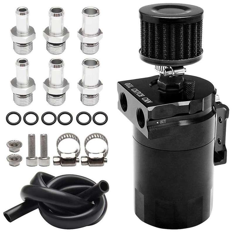 Black Car Universal 300ML Oil Breathable Can Engine Air Separator with Vent Hole Engine Air Oil Sep