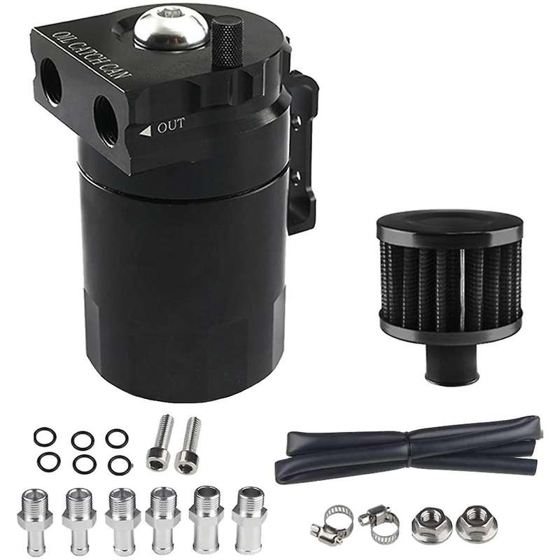 Black Car Universal 300ML Oil Breathable Can Engine Air Separator with Vent Hole Engine Air Oil Sep
