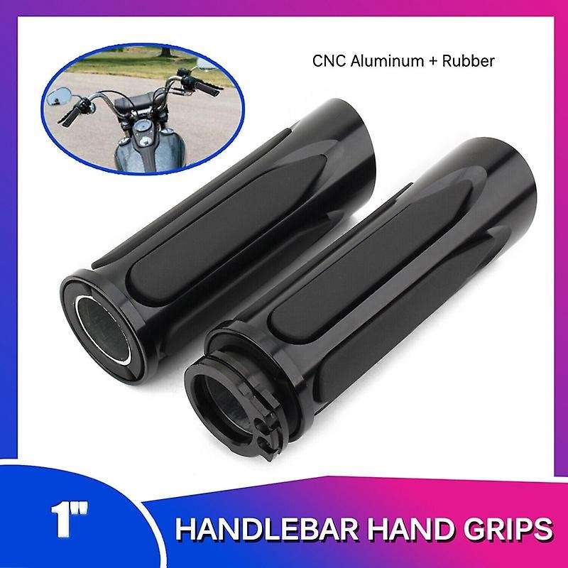 Black Cnc 1inch Handlebar Hand Grips for Forty Eight Glide Night Train V-rod Motorcycle Handle Cover