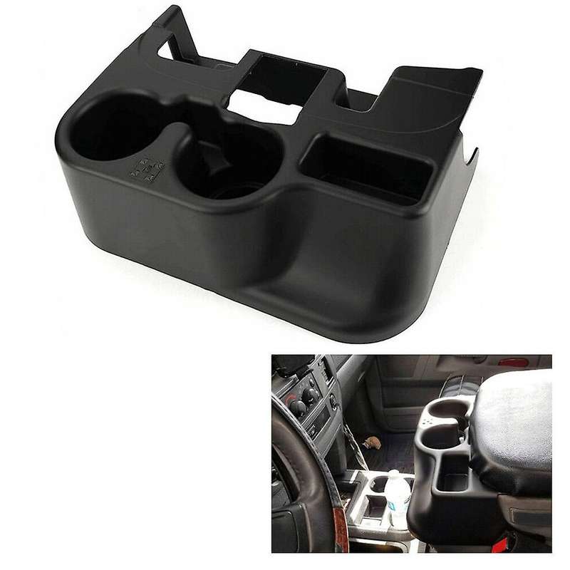 Black Central Control Water Cup Holder Storage Box Attachment SS281AZAA for Ram 1500 2500 3500 2003-