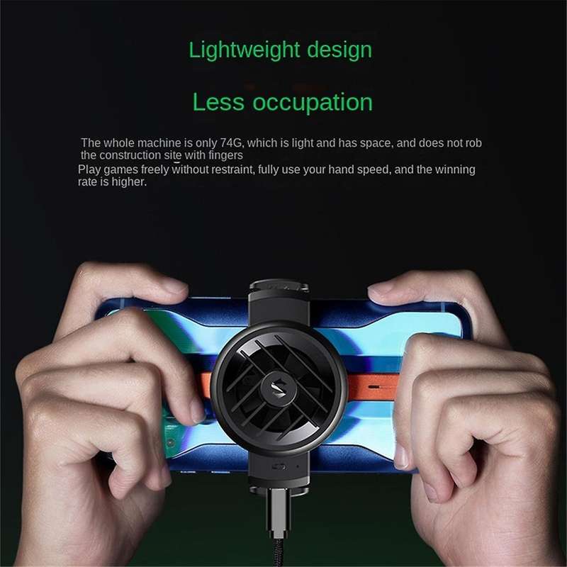 Black Cooler 3 Cooling Fan Smartphone Cooler Portable Universal Mobile Game Cooling Fan