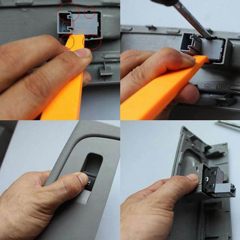 Black Door Handle Front Door Armrest Box Inner Handle Frame the Lifter Switch Box for Superb 2008-20