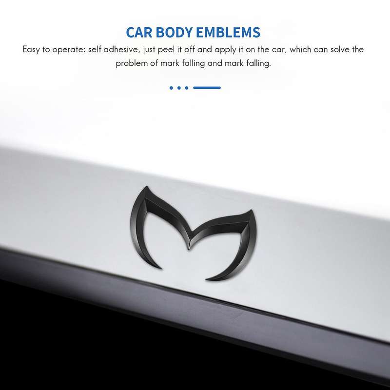 Black Evil M Logo Emblem Badge Decal for Mazda All Model Car Body Rear Trunk Decal Sticker Nameplat