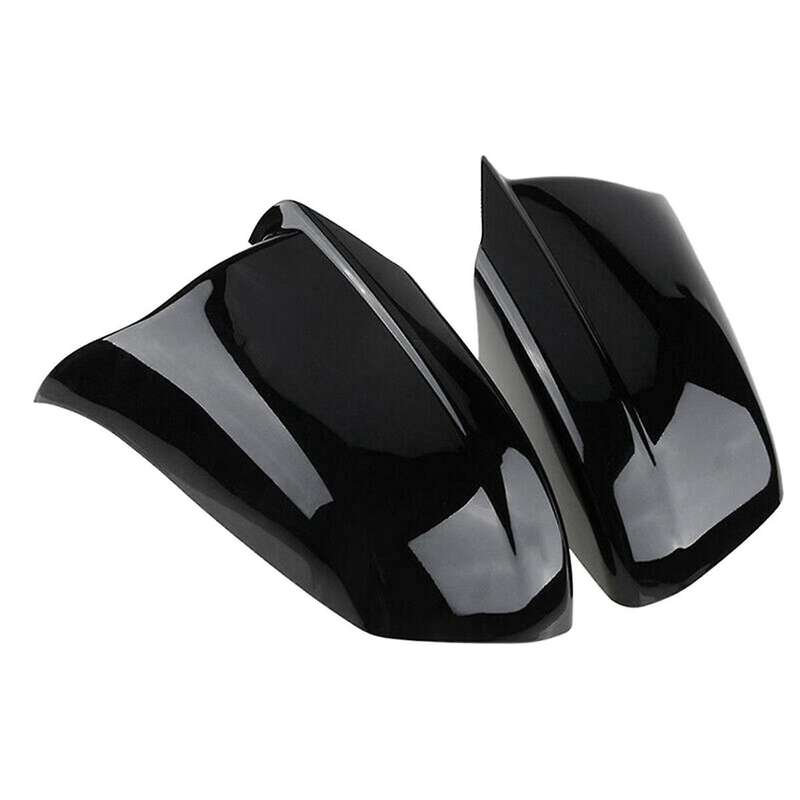 Black for 5 Series F10 F11 2010-2013 Rearview Side Mirror Cover Wing Cap Exterior Door Rear View Tr