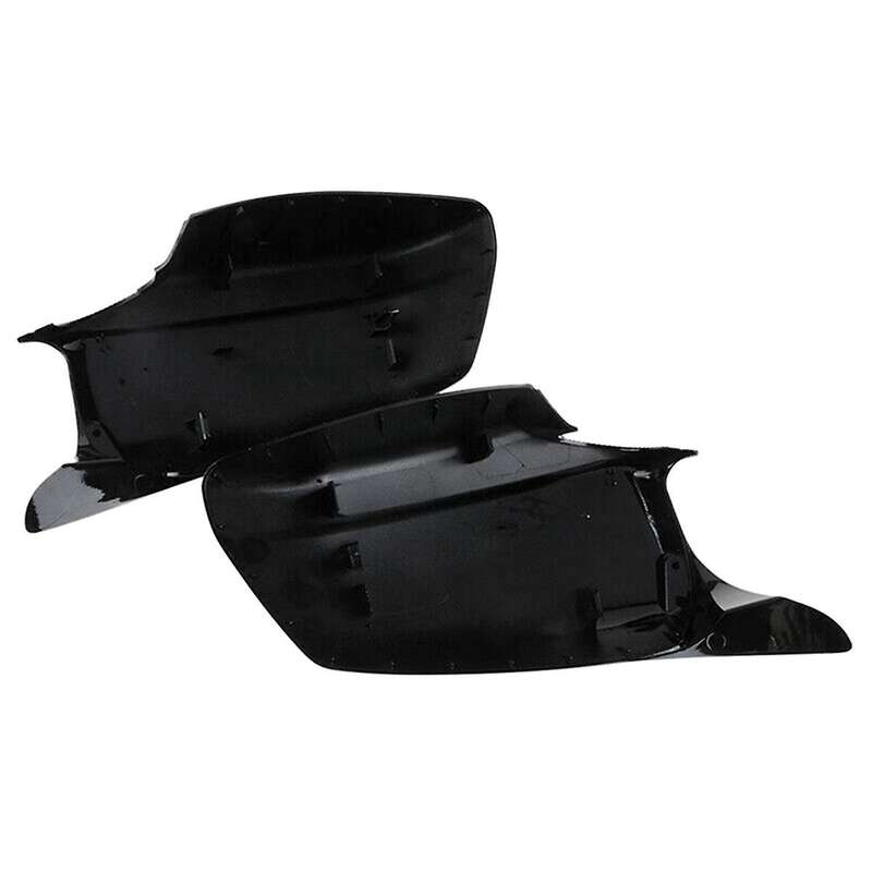 Black for 5 Series F10 F11 2010-2013 Rearview Side Mirror Cover Wing Cap Exterior Door Rear View Tr